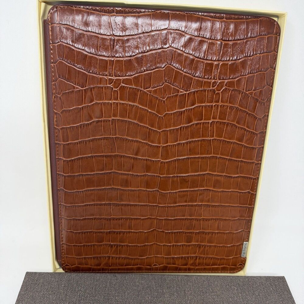 EUC Piel Frama Brown Crocodile Leather Case for Apple iPad Pro 13